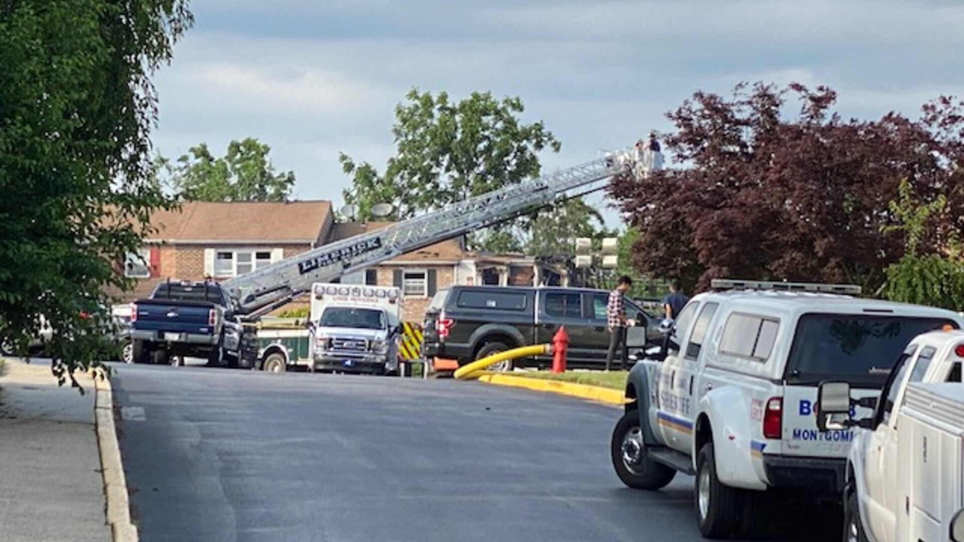 Scene of Montco housing community fire